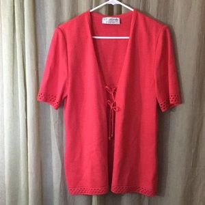 St. John Collection by Marie Gray tie front cardigan NWOT